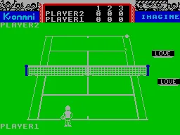 Konami's Tennis — ZX Spectrum — скриншот