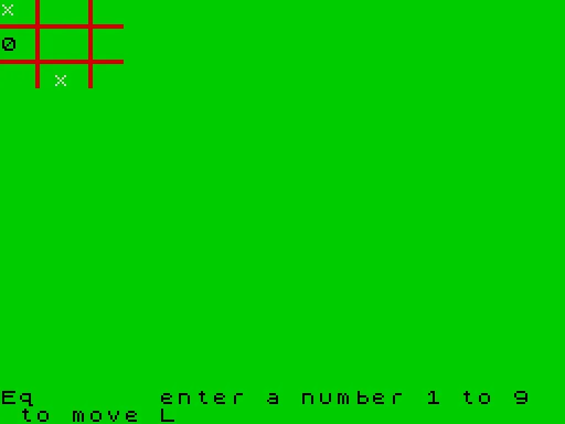 Noughts and Crosses — ZX Spectrum — скриншот