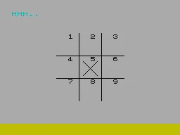 Noughts and Crosses — ZX Spectrum — скриншот