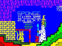 SPONGE — ZX Spectrum — скриншот