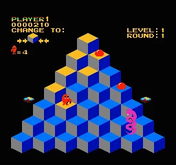 Q-bert (USA) — Денди/Nintendo — скриншот