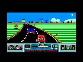 Road Blasters — Amstrad CPC — скриншот