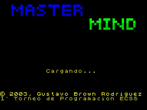 Mastermind — ZX Spectrum — скриншот