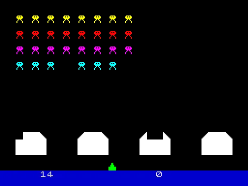 Invaders — ZX Spectrum — скриншот