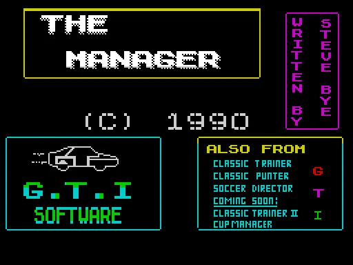 The Manager — ZX Spectrum — скриншот
