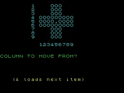 Solitaire — ZX Spectrum — скриншот