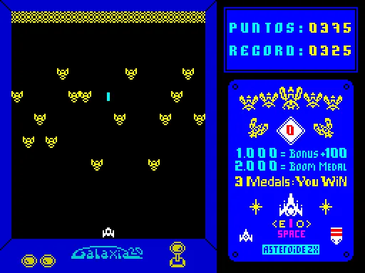 Galaxia 20 — ZX Spectrum — скриншот