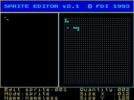 Sprite Editor — ZX Spectrum — скриншот