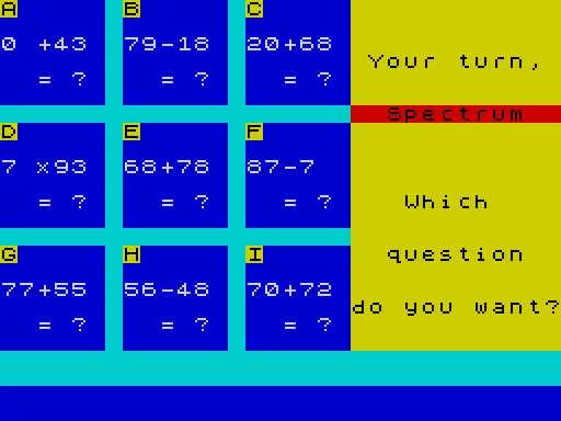 Noughts and Crosses — ZX Spectrum — скриншот