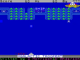 Galactic Trooper — ZX Spectrum — скриншот