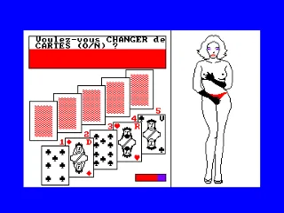 Strip Poker — Amstrad CPC — скриншот