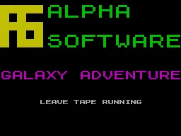 Galaxy Adventure — ZX Spectrum — скриншот