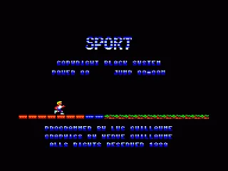 Sport — Amstrad CPC — скриншот