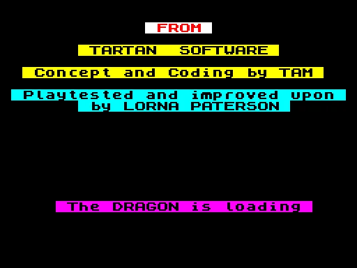 The Lost Dragon — ZX Spectrum — скриншот