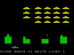 Invaders — ZX Spectrum — скриншот