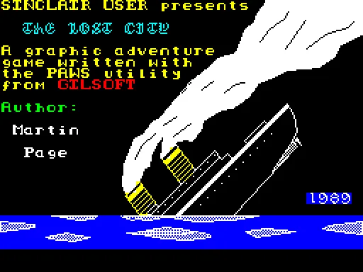 The Lost City — ZX Spectrum — скриншот