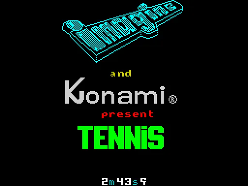 Konami's Tennis — ZX Spectrum — скриншот