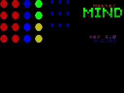 Mastermind — ZX Spectrum — скриншот