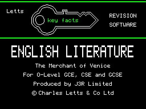 The Merchant of Venice — ZX Spectrum — скриншот