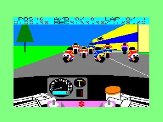 TT Racer — Amstrad CPC — скриншот