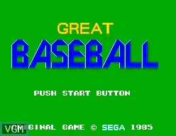 Great Baseball (USA, Europe) — Sega Master System — скриншот