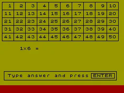 Know Your Tables — ZX Spectrum — скриншот