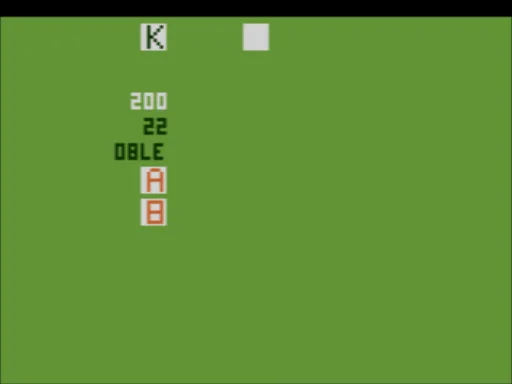 Black Jack (USA) — Atari 2600 — скриншот
