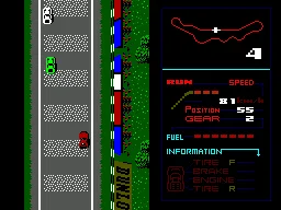 F-1 Spirit - The Way to Formula-1 (Korea) (En) (Unl) — Sega Master System — скриншот