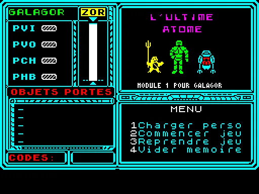 Galagor — ZX Spectrum — скриншот