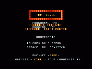 Top Level — Amstrad CPC — скриншот