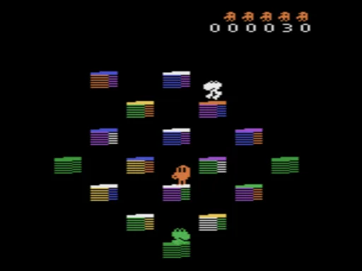 Q-bert's Qubes (USA) — Atari 2600 — скриншот