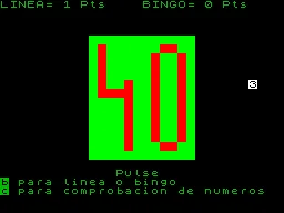 Bingo — ZX Spectrum — скриншот