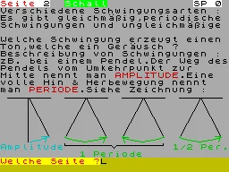 Physik Lernprogramm — ZX Spectrum — скриншот