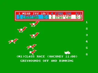 Wembley Greyhounds — Amstrad CPC — скриншот