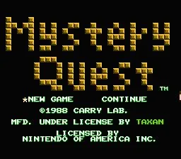 Mystery Quest (USA) — Денди/Nintendo — скриншот