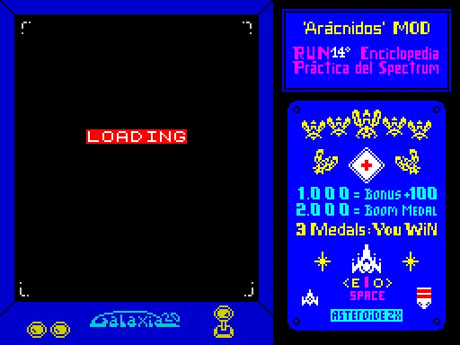 Galaxia 20 — ZX Spectrum — скриншот