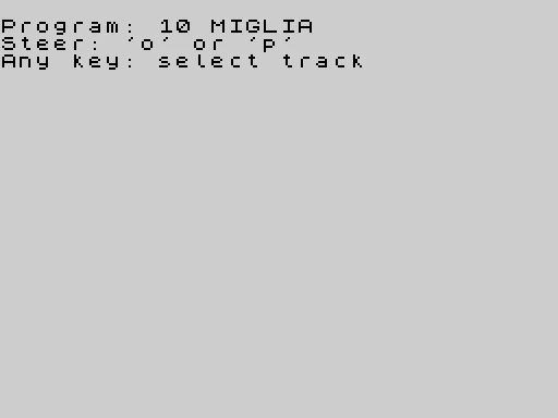 10Miglia — ZX Spectrum — скриншот