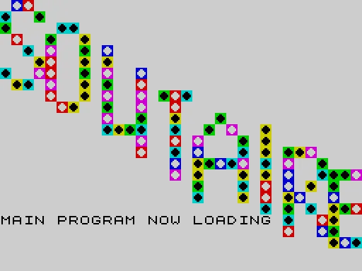 Solitaire — ZX Spectrum — скриншот