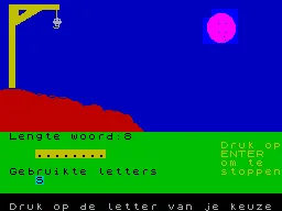 Galgje — ZX Spectrum — скриншот