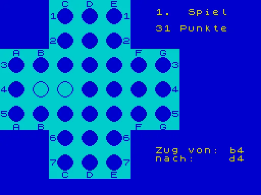 Solitaire — ZX Spectrum — скриншот