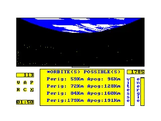 Space Shuttle Simulateur — Amstrad CPC — скриншот
