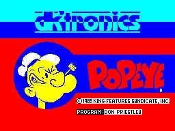 Popeye — ZX Spectrum — скриншот