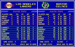 Lakers versus Celtics and the NBA Playoffs (USA, Europe) — Sega Mega Drive — скриншот