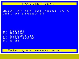 Physics 'A' Level — ZX Spectrum — скриншот