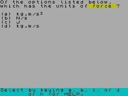 Physics — ZX Spectrum — скриншот