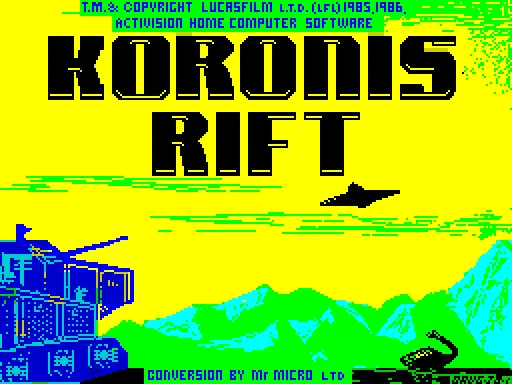 Koronis Rift — ZX Spectrum — скриншот