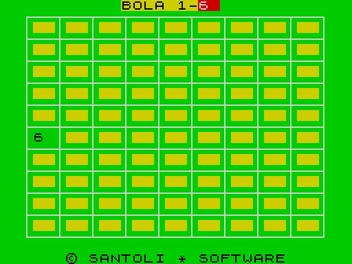 Bingo — ZX Spectrum — скриншот