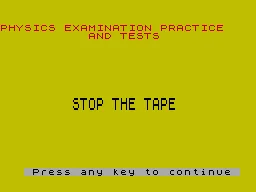 Physics - Practice & Tests O Level — ZX Spectrum — скриншот