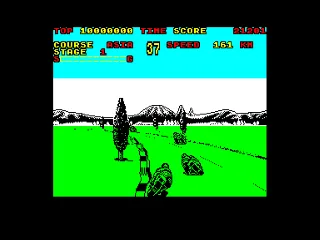 Super Hang-On — Amstrad CPC — скриншот