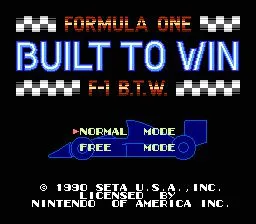 Formula One - Built to Win (USA) — Денди/Nintendo — скриншот